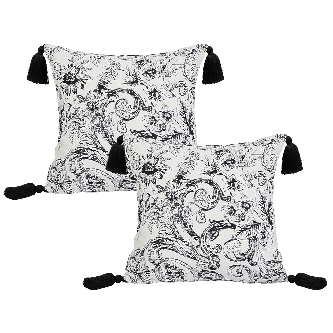 SOGA 2X 45cm Bold Abstract Black & White Pillowcase