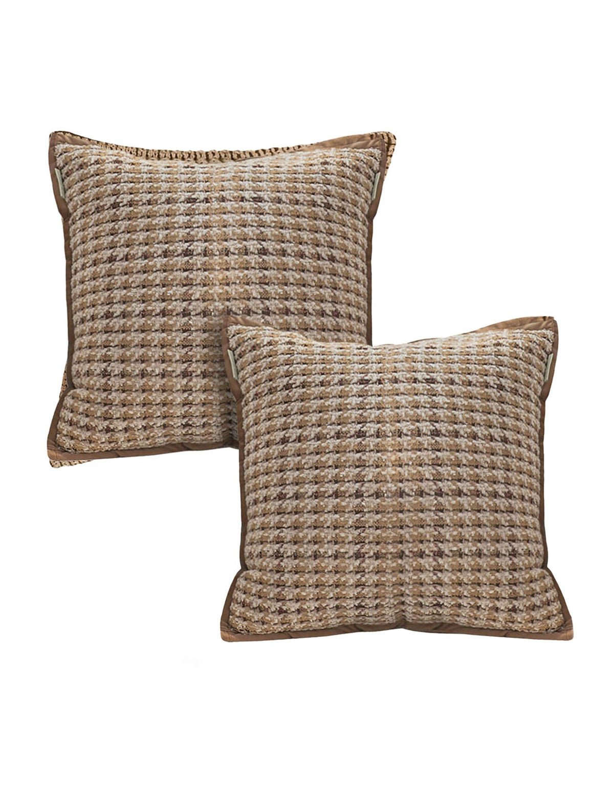 SOGA 2X 45cm Cozy Woven Brown Pillowcase
