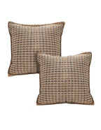 SOGA 2X 45cm Cozy Woven Brown Pillowcase