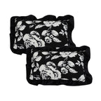 SOGA 2X 45cm  Elegant Black & White Cushion Cover with Tassels