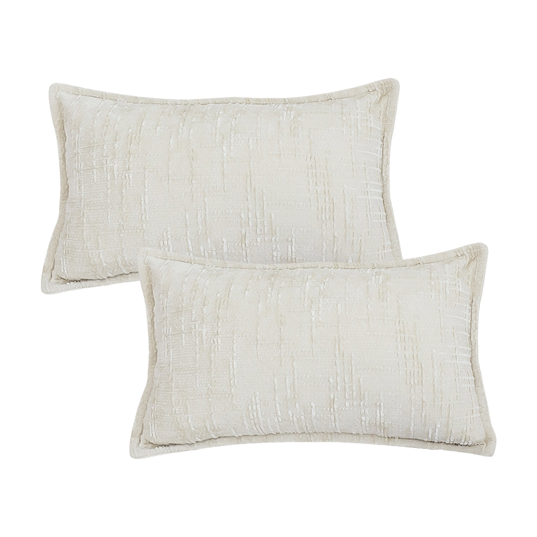 SOGA 2X 30X50cm Elegant Cream Lumbar Pillowcase