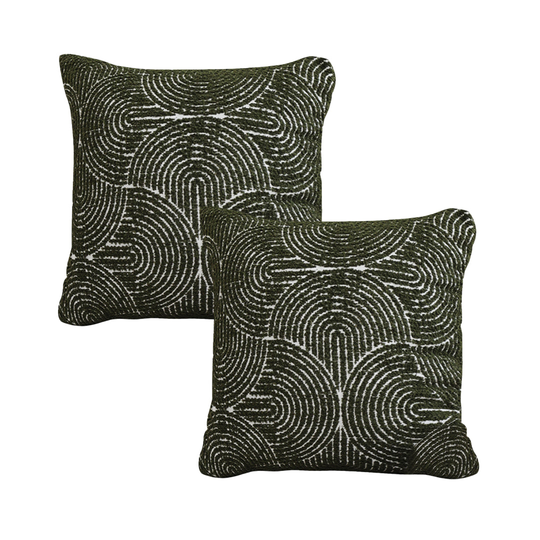 SOGA 2X 45cm Modern Boho Green Tufted Pillowcase