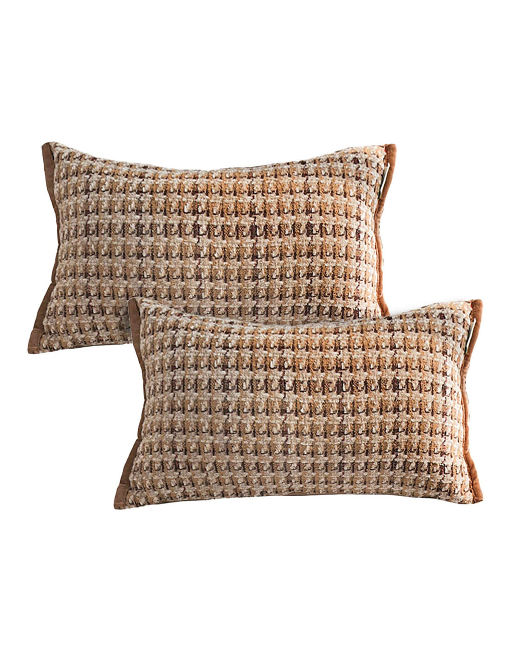SOGA Set of 2 Modern Brown Pillowcases – 30x50cm Decorative Cushion Covers