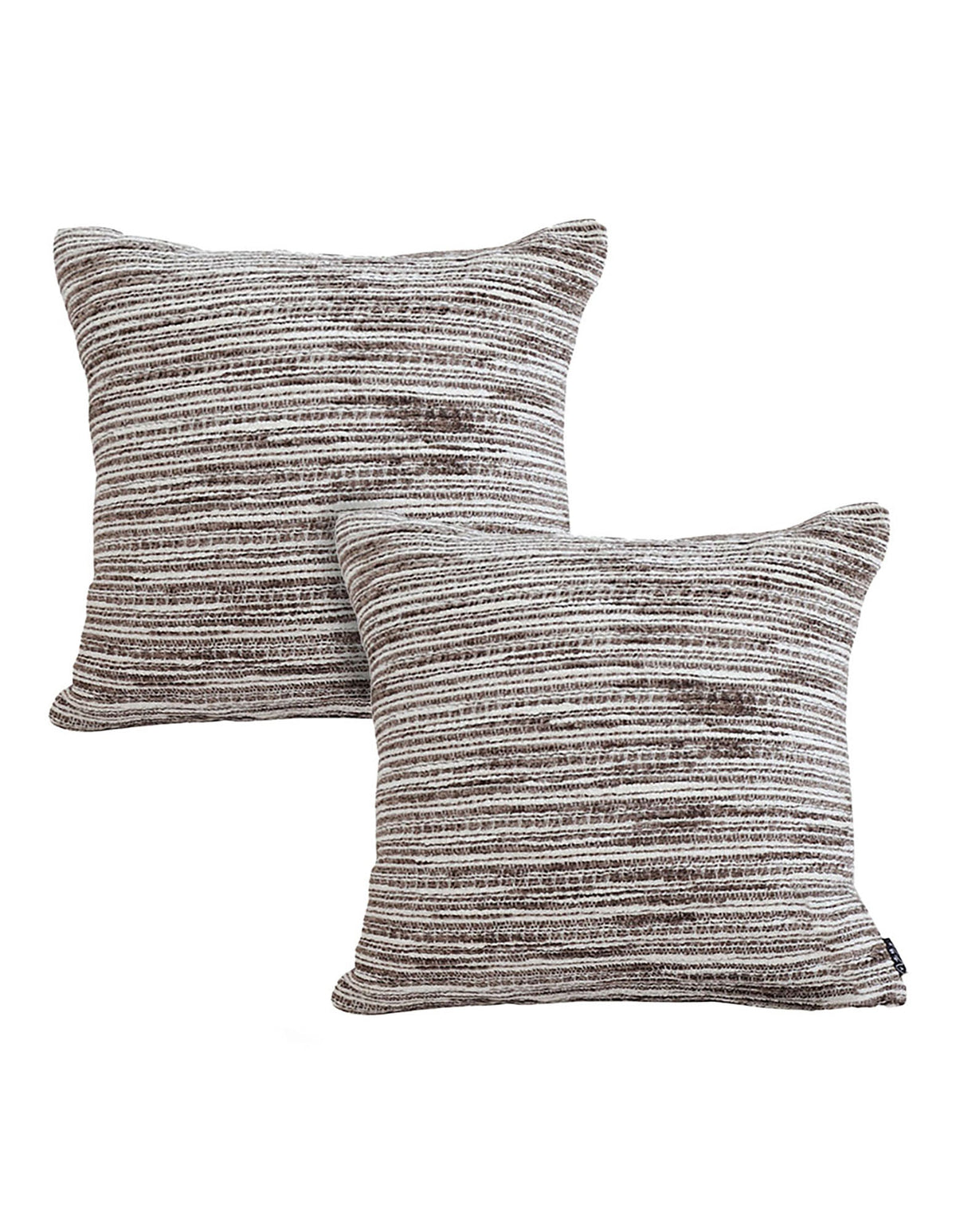 SOGA 2X 45cm Neutral Striped Woven Pillowcase