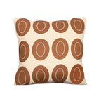SOGA 45cm Modern Cream Brown Oval Pattern Textured Pillowcase