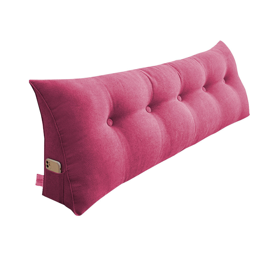 SOGA 120cm Pink Triangular Wedge Bed Pillow Headboard Backrest Bedside Tatami Cushion Home Decor