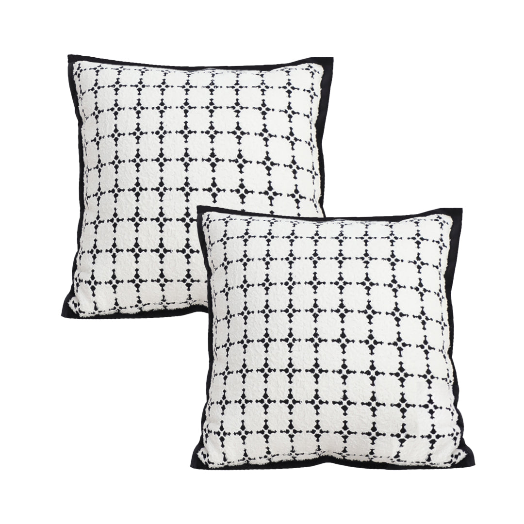 SOGA 2X 45cm Nordic square Shape Monochrome Pattern Pillowcase
