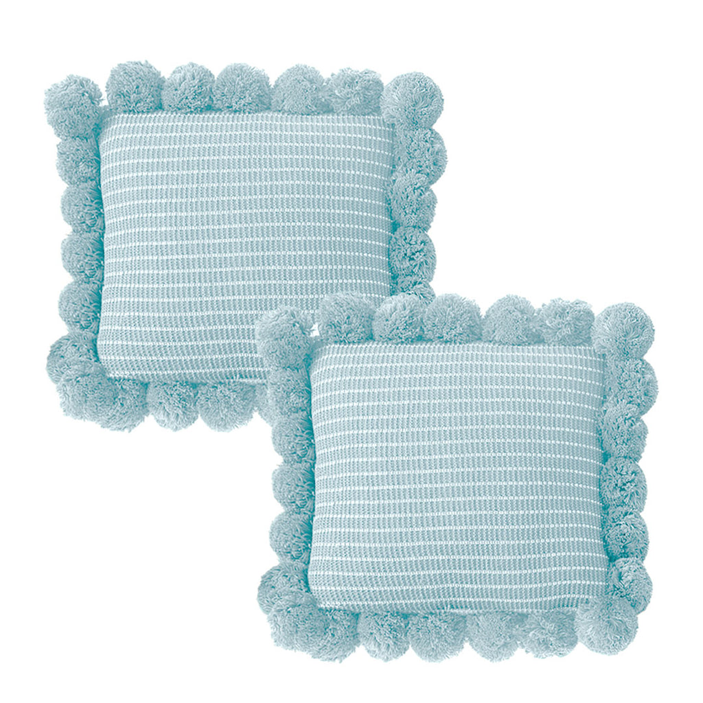 SOGA 2X 45cm Light Blue Ribbed Pillow Covers with Pom Poms, written in the same elegant, keyword-rich, and Shopify-ready format 👇