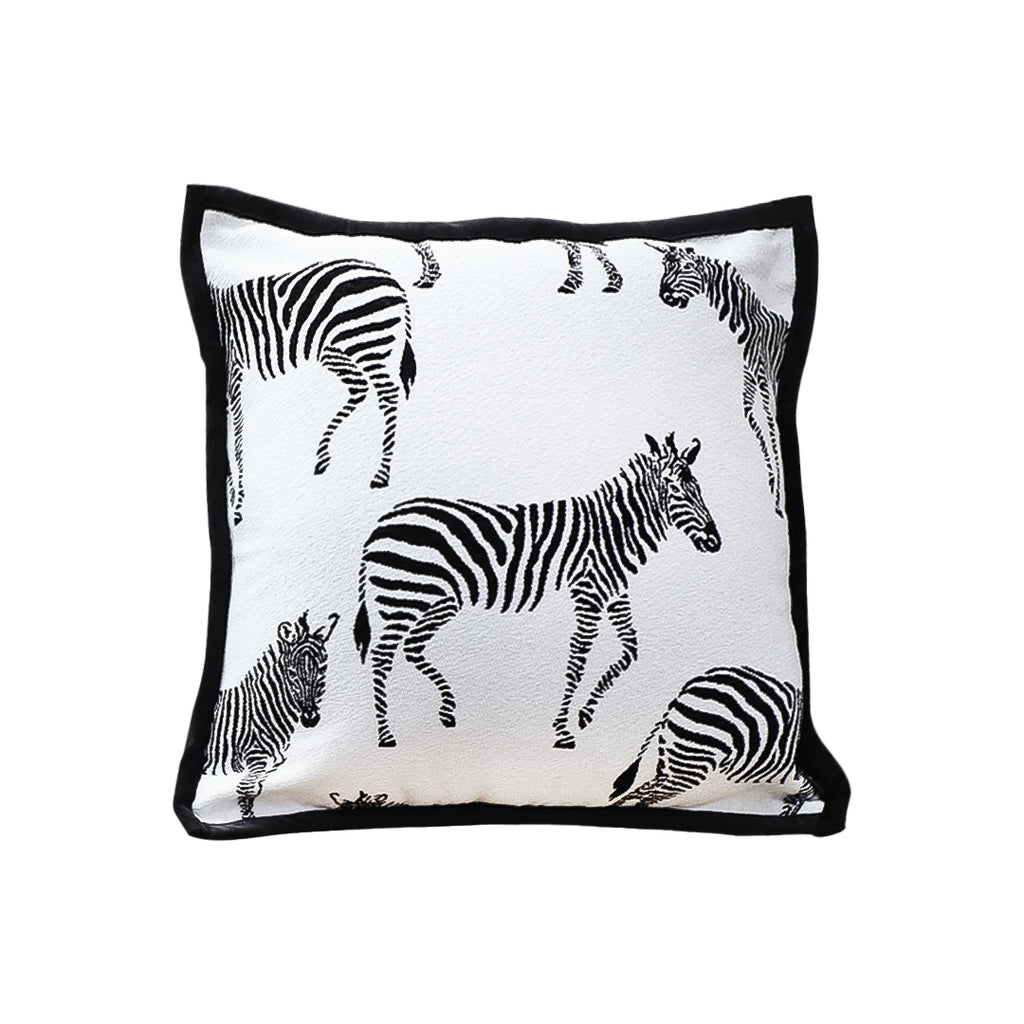 SOGA 45cm Safari Zebra Print Decorative Pillow Cover
