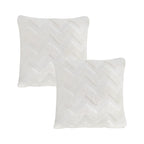 SOGA 2-Pack 45cm Chevron Pure Pillowcases – Textured Decorative Cushion Covers for Sofa, Bed & Home Décor