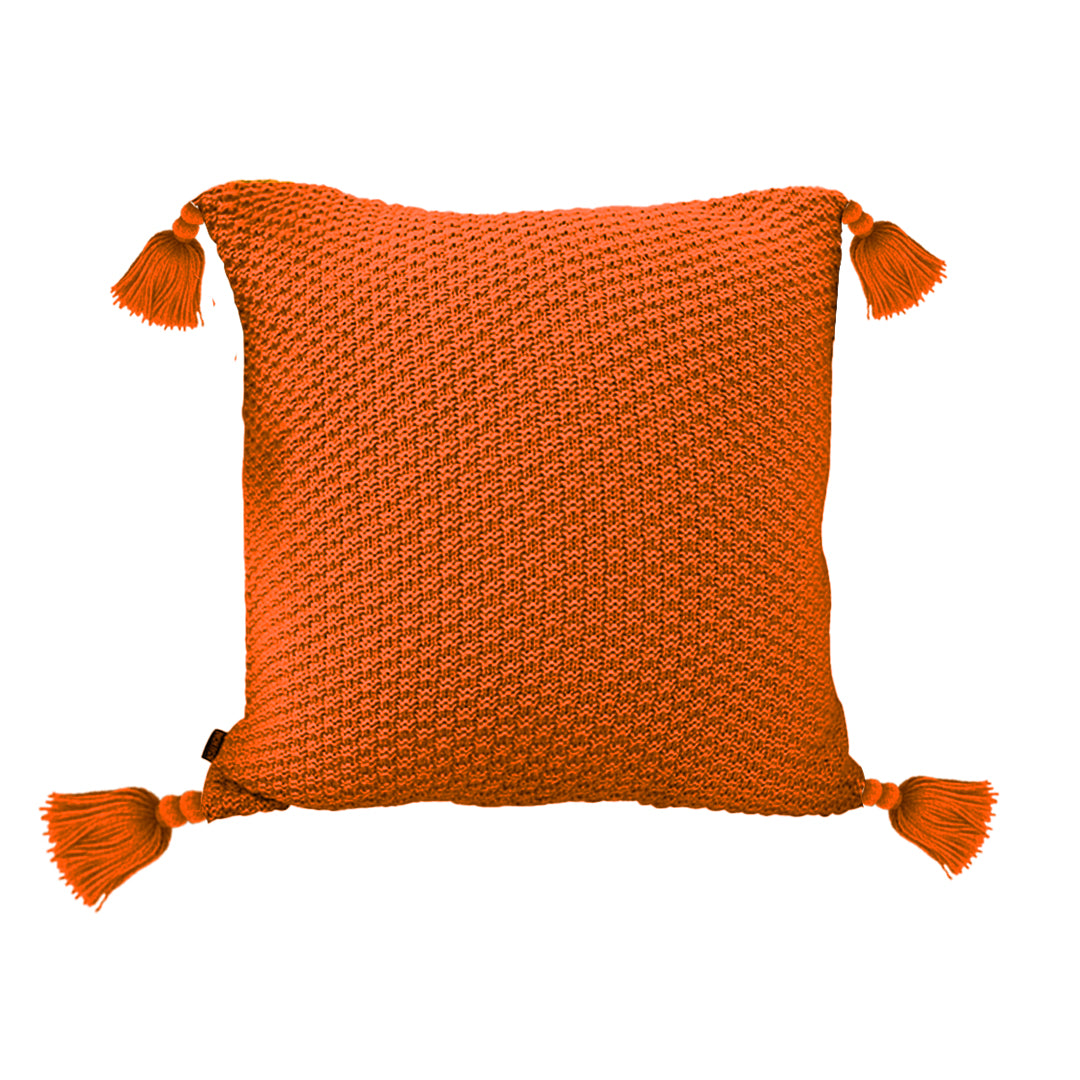 SOGA 50cm SOGA 50cm Chunky Knit Pillowcase (Coral Orange)