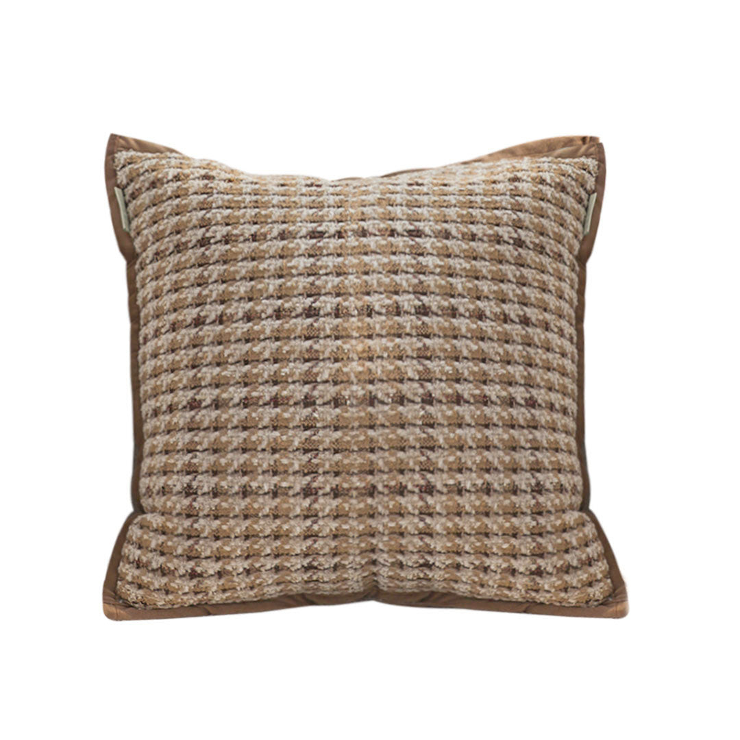 SOGA 45cm Cozy Woven Brown Pillowcase