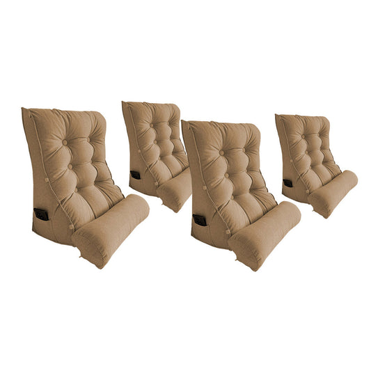 SOGA 4X 60cm Khaki Triangular Wedge Lumbar Pillow Headboard Backrest Sofa Bed Cushion Home Decor