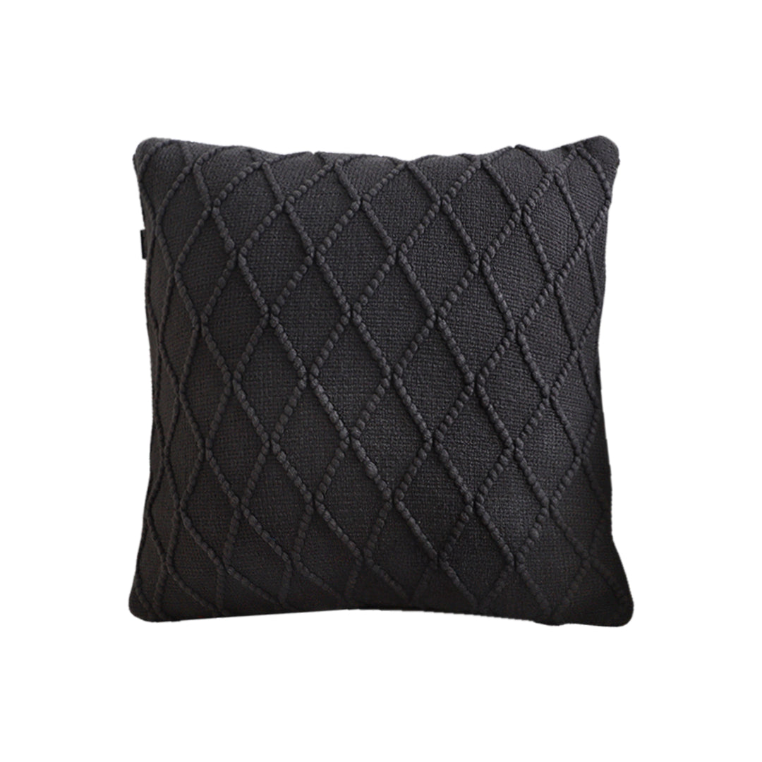 SOGA 45cm Charcoal Grey Cable Knit Pillow Cover