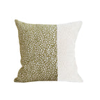 SOGA 45cm Elegant Textured Pillowcase – Modern Green & Cream Accent