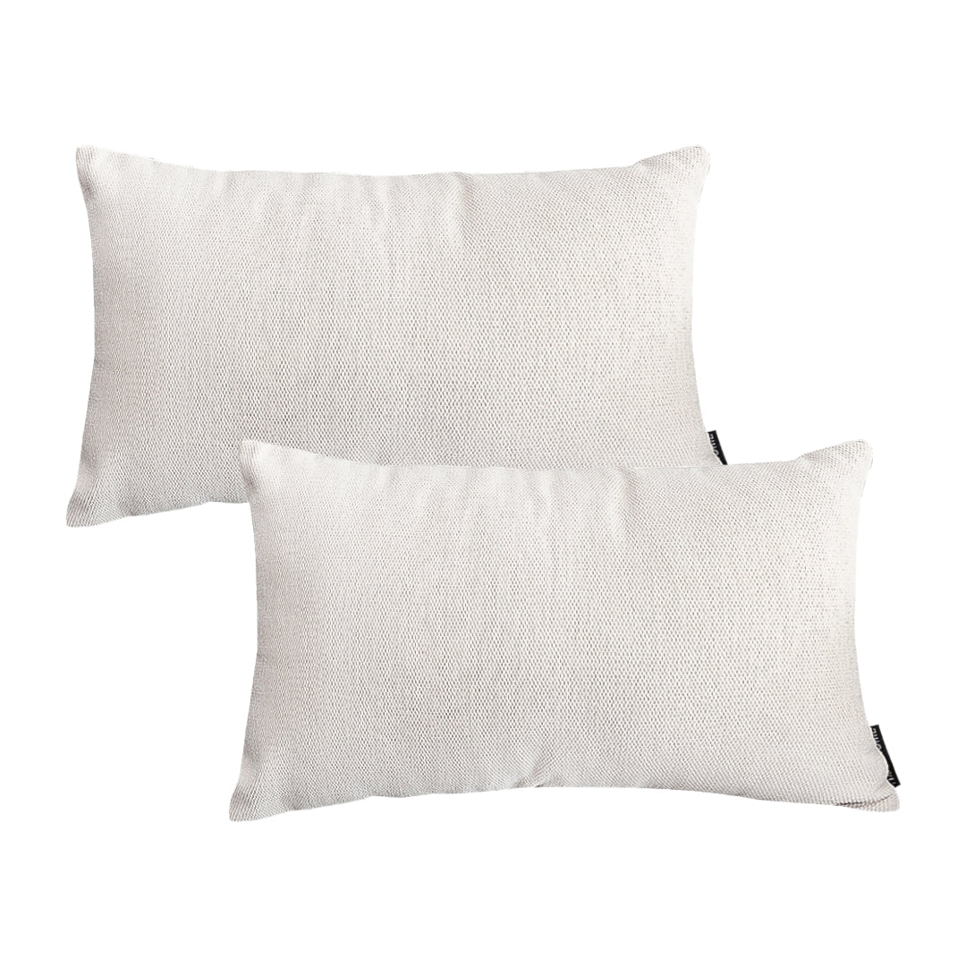 SOGA 2X 30x50cm Luxe White Rectangular Lumbar Pillowcase