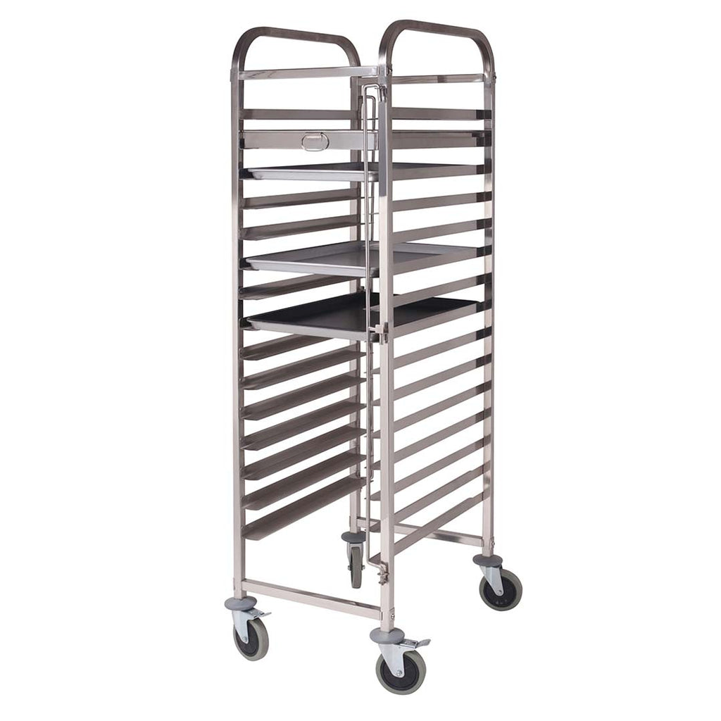 Cake Trolley Rack SOGA Gastronorm Trolley 16 Tier Stainless Steel Cake Bakery Trolley Su ...