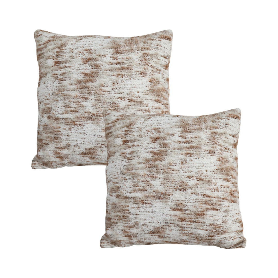 SOGA 2X 45cm Faux Fur Geometric Pillowcase – Gold