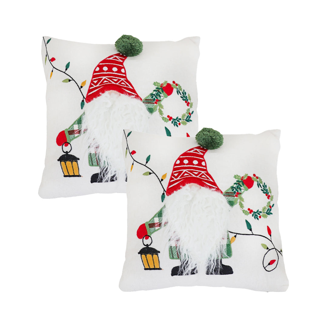 SOGA 2X 45cm Festive Gnome Christmas Pillow Cover