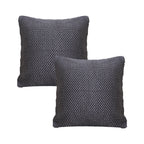 SOGA 2-Pack 45cm Textured Charcoal Pillowcases – Modern Woven Cushion Covers for Sofa, Bed & Home Décor