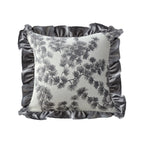 SOGA 45cm Gray Floral with Ruffle Trim