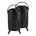 SOGA 2X 4.8 Gal Stainless Steel Insulated Milk Tea Barrel Hot and Cold Beverage Dispenser Container with Faucet Black