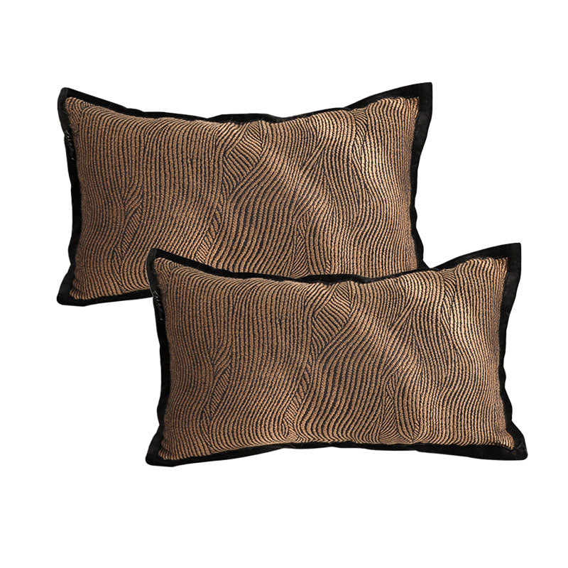 SOGA 2X 30x50cm Textured Wave Lumbar Pillow Cover