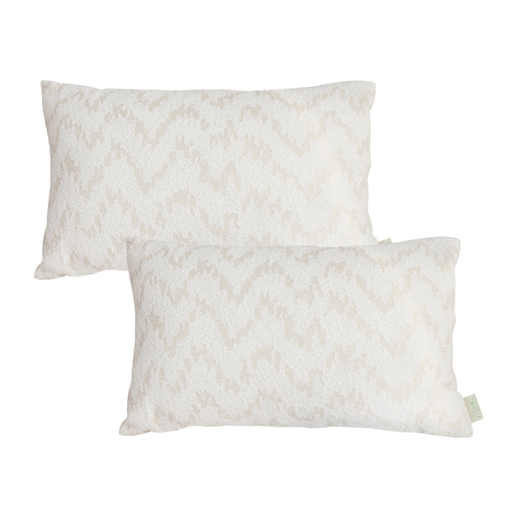 SOGA 2X 30x50cm Long rectangular Chevron Embroidered Lumbar Cushion Cover
