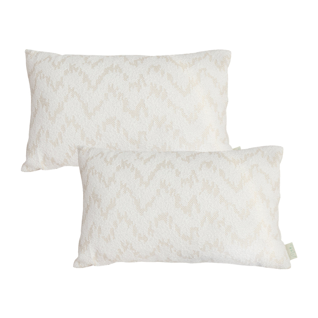 SOGA 2X 30x50cm Long rectangular Chevron Embroidered Lumbar Cushion Cover