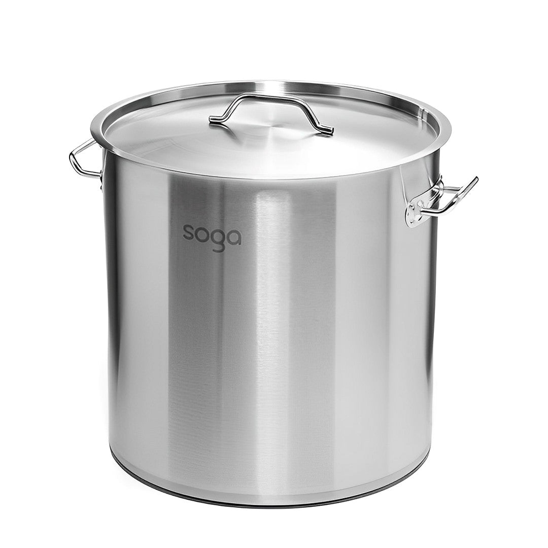 SOGA Stock Pot 17Lt Top Grade Thick Stainless Steel Stockpot 28CM 18/10