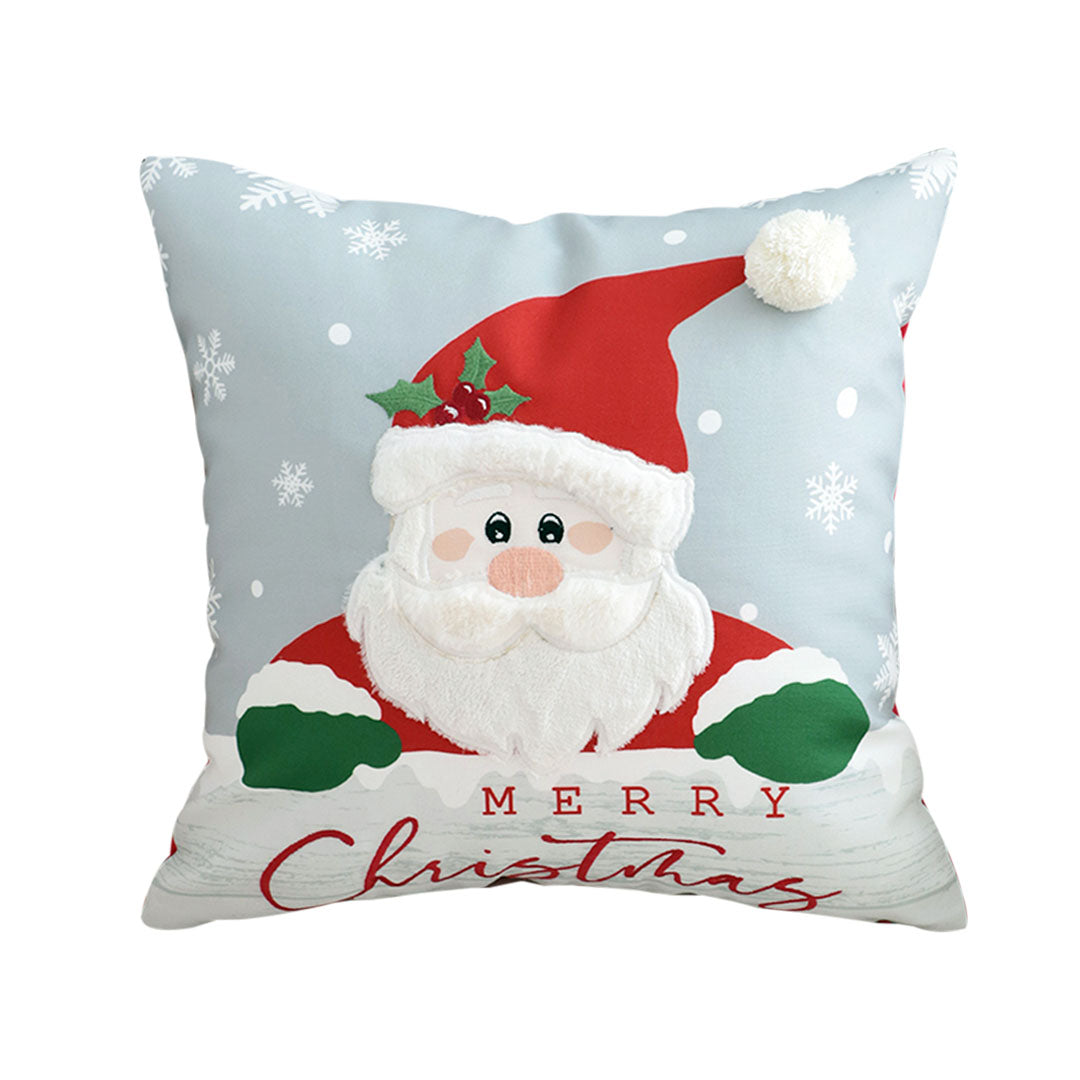 SOGA 45cm Merry Christmas Typography Pillow Cover