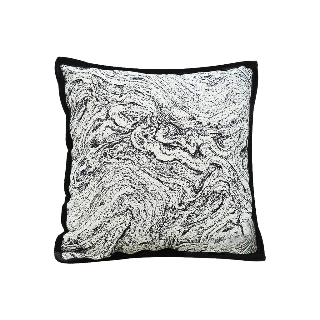 SOGA 45cm Abstract Square Pillowcase with Black Edging