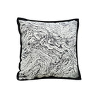 SOGA 45cm Abstract Square Pillowcase with Black Edging