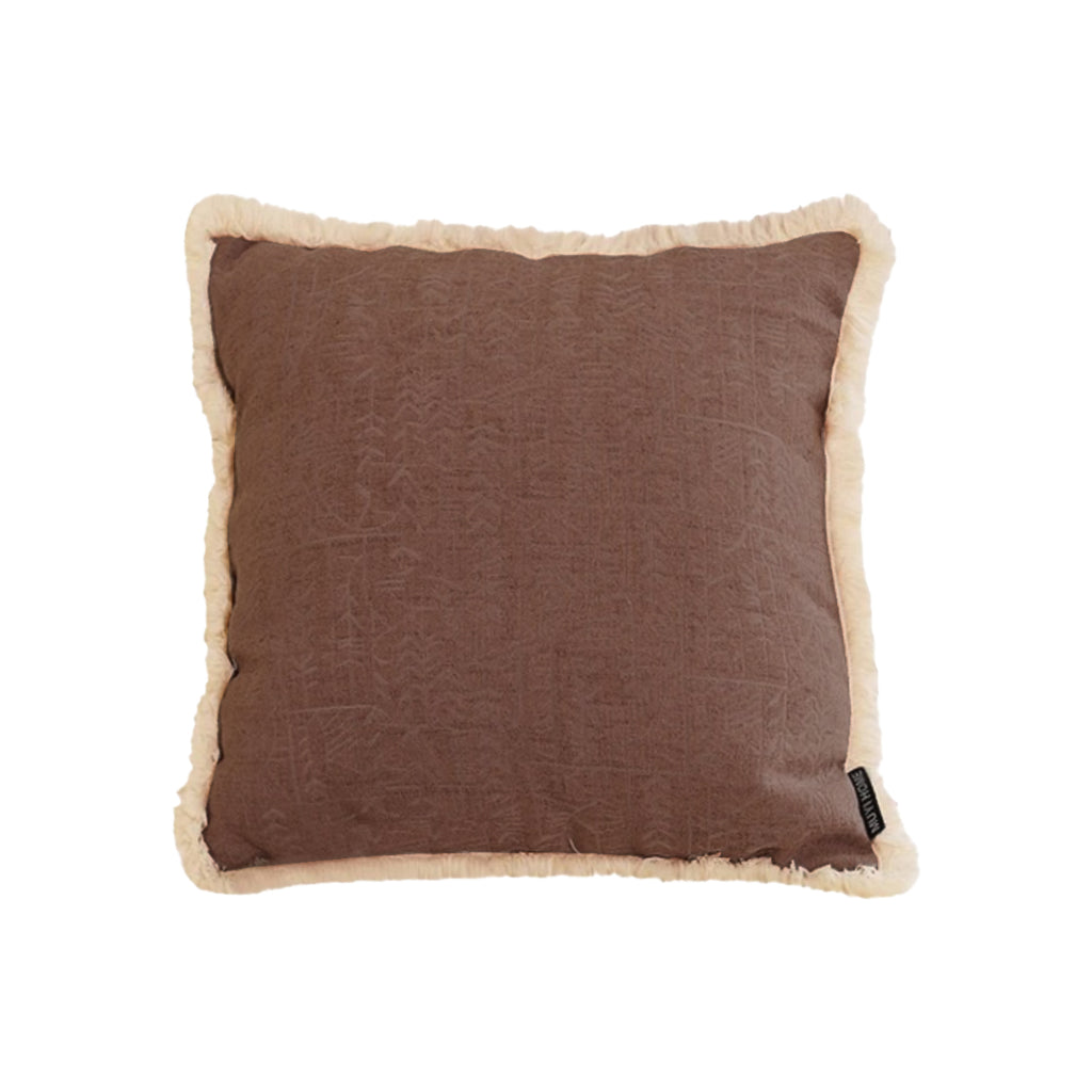 SOGA 45cm Victorian Rose Embroidered Chocolate Pillowcase