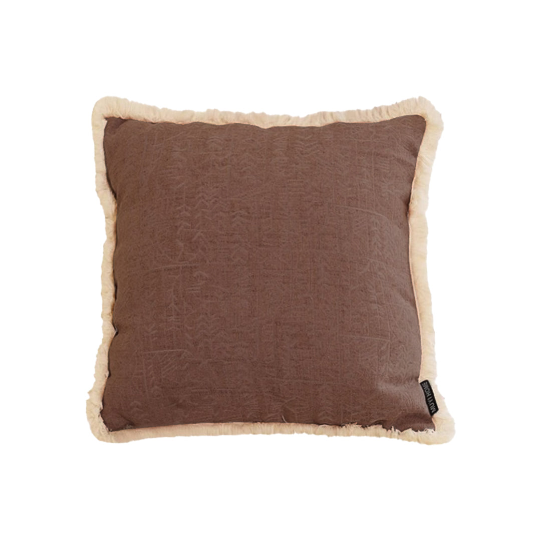 SOGA 45cm Victorian Rose Embroidered Chocolate Pillowcase