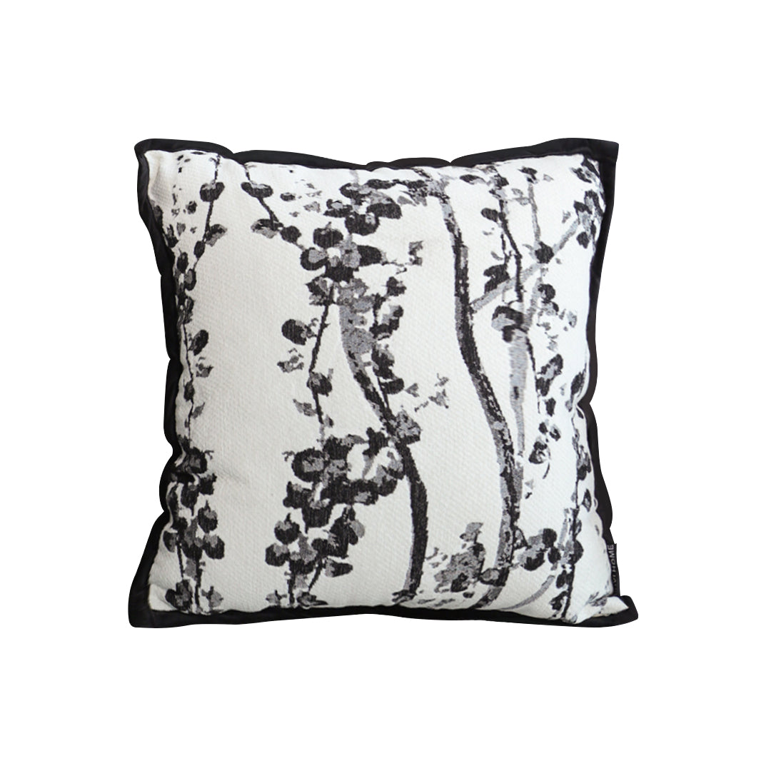 SOGA 45cm Black & White Botanical Modern Pillowcase