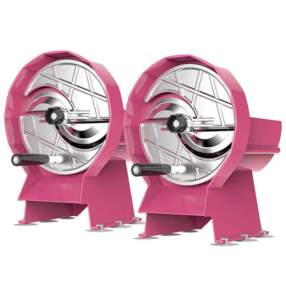 SOGA 2X Commercial Manual Vegetable Fruit Slicer Kitchen Cutter Machine Pink