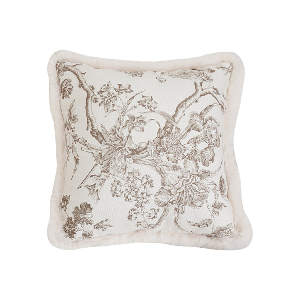 SOGA 45cm Sage Green Botanical Embroidered Pillowcase