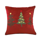 SOGA 45cm Christmas Tree Trio Pillowcase (Red)