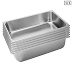 SOGA 6X Gastronorm GN Pan Full Size 1/1 GN Pan 15cm Deep Stainless Steel Tray