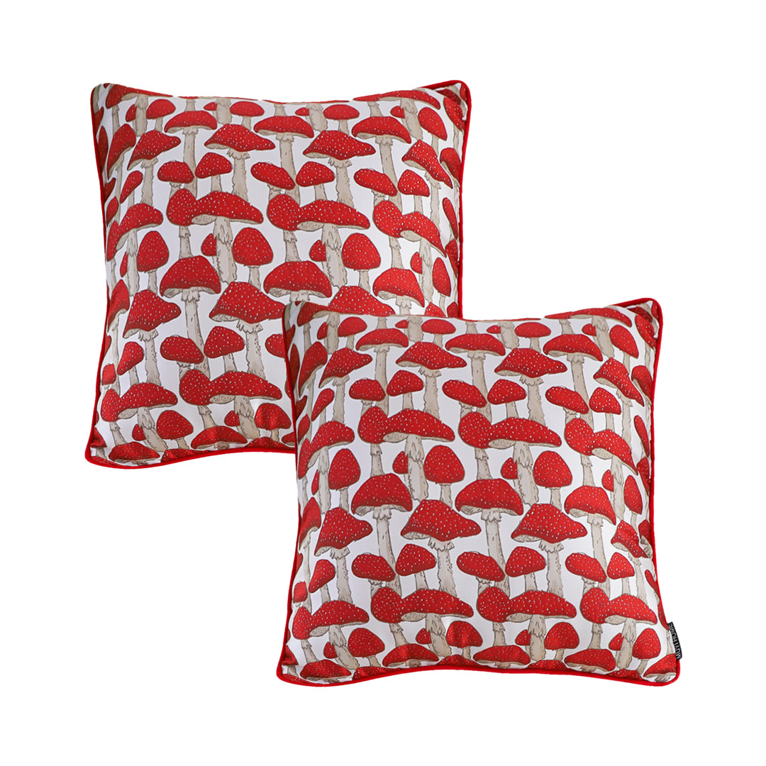 SOGA 2X 45cm Ginkgo Leaf Pillowcase (Red)