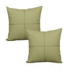 SOGA 2X 45cm Luxurious Olive Green Faux Leather Pillowcase