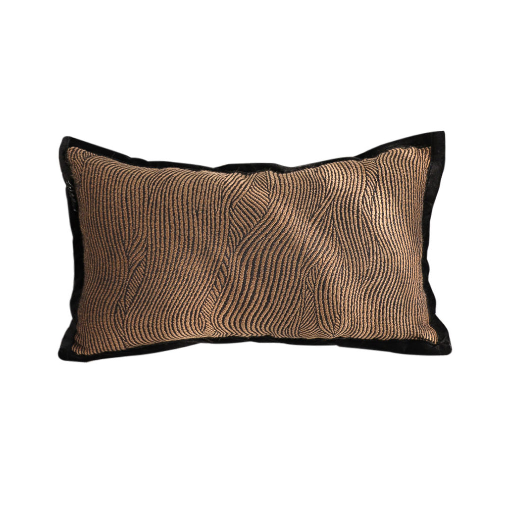 SOGA 30x50cm Textured Wave Lumbar Pillow Cover