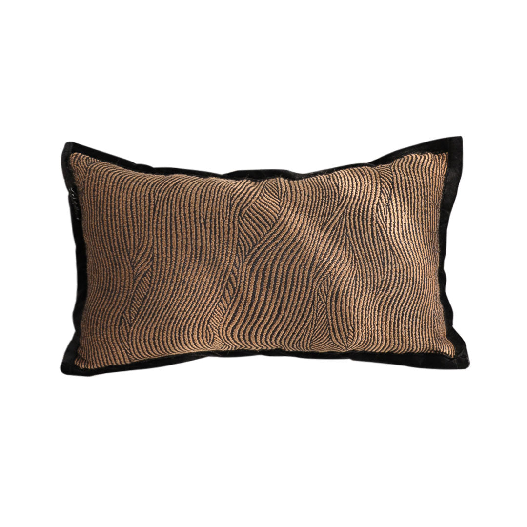 SOGA 30x50cm Textured Wave Lumbar Pillow Cover