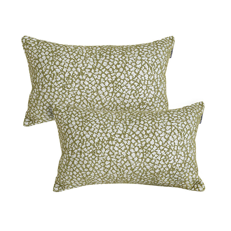 SOGA 2X 30x50cm Rectangular Textured Pillowcase – Olive Green Accent