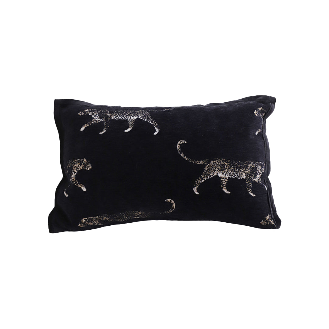 SOGA 30x50cm Elegant Black Panther Embroidered Decorative Pillowcase