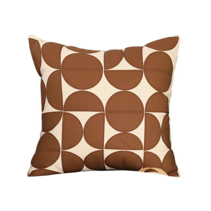 SOGA 45cm Retro Geometric Circle Pillowcase
