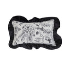 SOGA 30x50cm Chic Botanical Bliss Black & White Lumbar Pillowcase