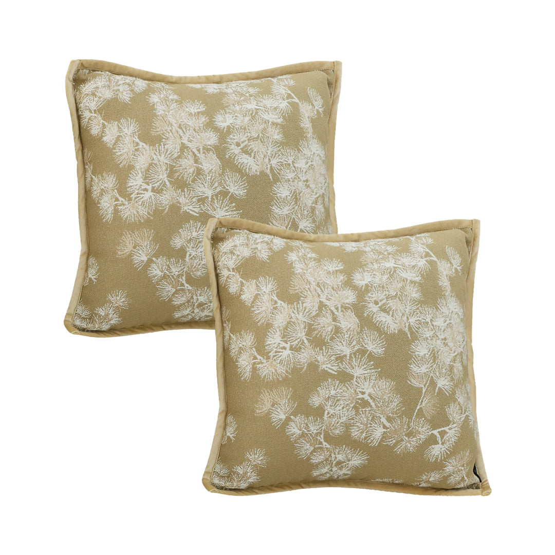 SOGA 2X 45cm Beige Floral Pillowcase