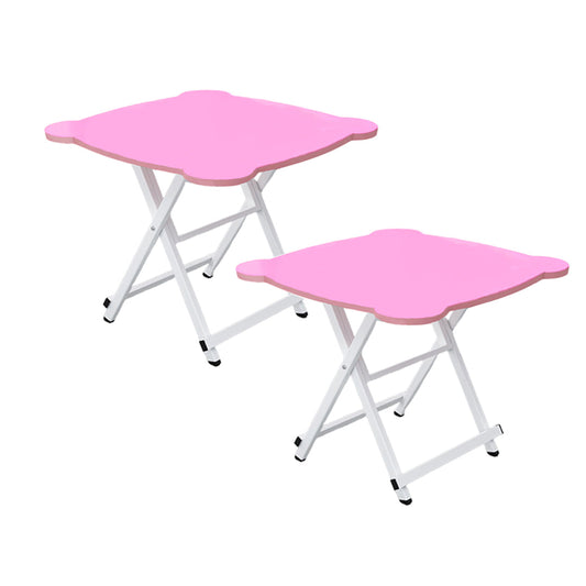 SOGA 2X Pink Minimalist Cat Ear Folding Table Indoor Outdoor Portable Stall Desk Home Decor